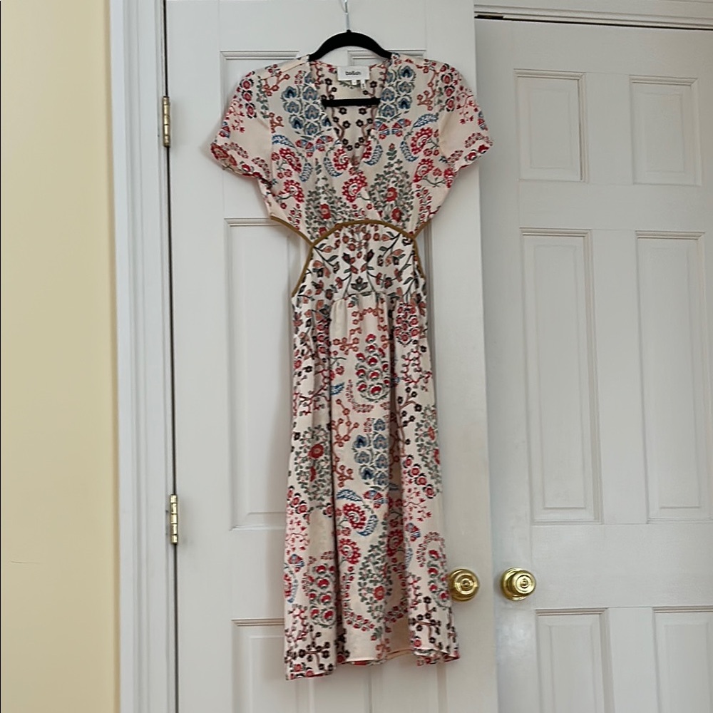 Floral Print Dress in Pink and Blue